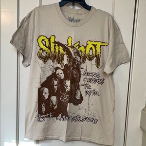Slipknot 25th Anniversary Beige Graphic T-Shirt
